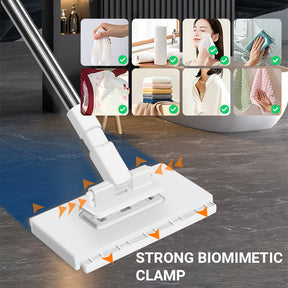 Balai-serpillère anti-poussière jetable avec 4 chiffons réutilisables